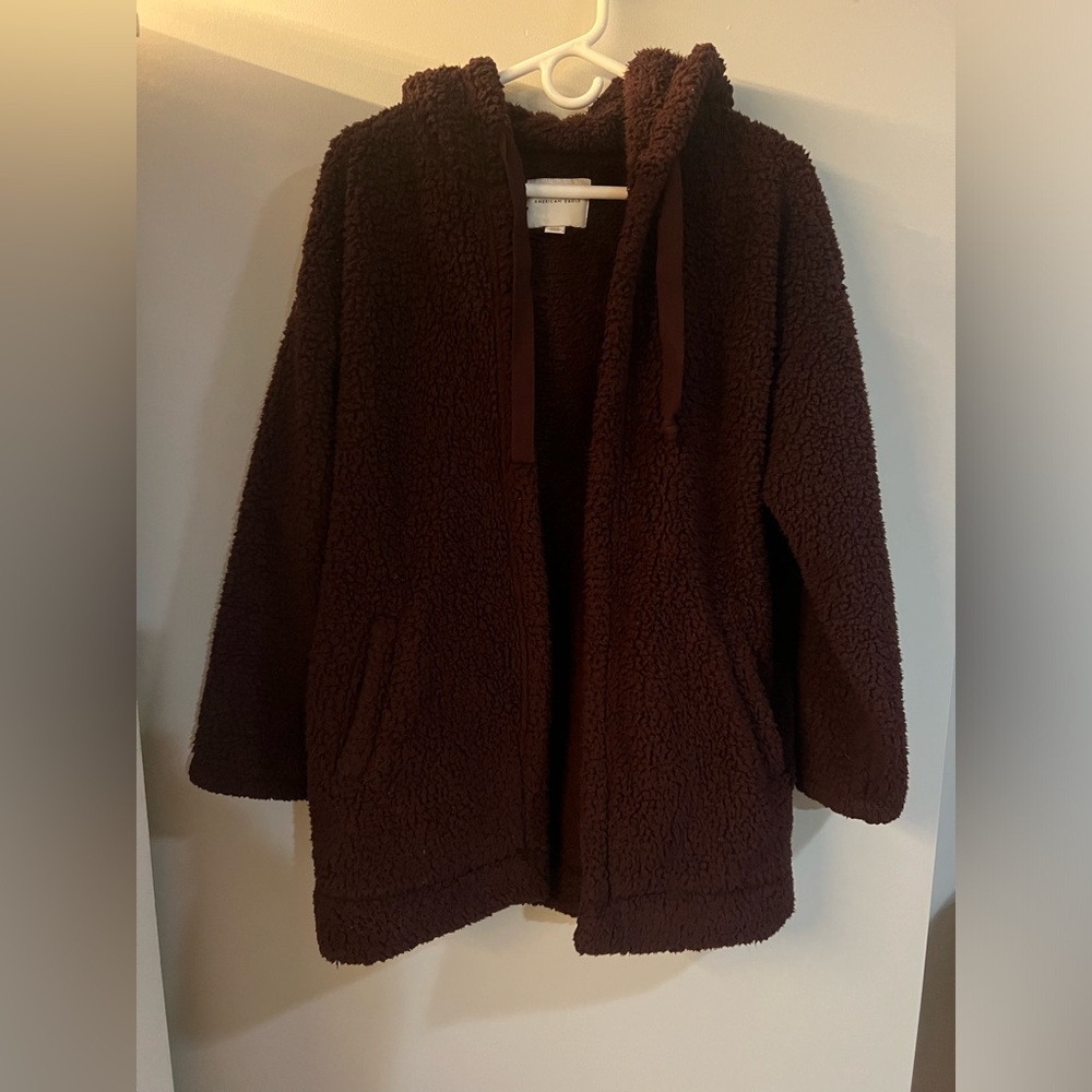 NWOT American Eagle Sherpa teddy jacket with pockets